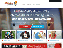 Tablet Screenshot of affiliatesgetpaid.com